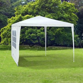 Cort de grădină pentru petreceri - ANTONI + 3 pereți laterali - alb
