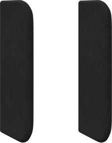vidaXL Ureche pentru Tăblie Negru 40,5 x 40,5 x 4 cm Catifea