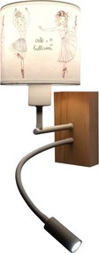 Brilagi - Lampă LED flexibilă BOBO WOOD 1xE27/25W/230V + LED/3W stejar/alb/roz/buc.
