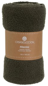 Pătură verde din sherpa 130x160 cm Sherpa Bouclé – Casa Selección