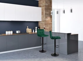 JAKS SCAUN DE BAR ARAKO BLACK VELUR  VERDE