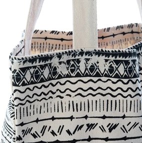 Sacosa Boho din textil 36x8x38 cm