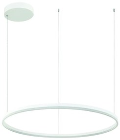 Lustra LED design modern circular ROTUNDA 120cm, alb mat