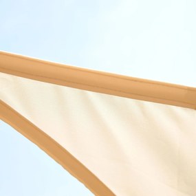 Outsunny Tendone parasole triangolare, Beige, 6x6x6m