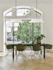 Pendul LED dimabil design modern GLIM alb 60cm
