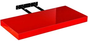 Raft de perete stilist Volato, 100 cm, roșu lucios