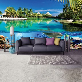 Fototapet - Recif de corali și Maldive (152,5x104 cm)