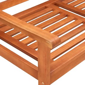 Banca gradina 3 locuri, cu perna, 150 cm, lemn masiv eucalipt Antracit, 150 cm, 1