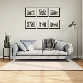 vidaXL Covor ISTAN, cu fire înalte, aspect lucios, crem, 140x200 cm