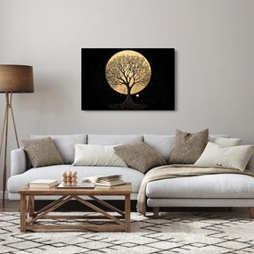 Tablou – Arbore în lună plină aurie I. (90x60 cm)