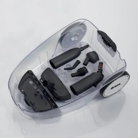 Aparat de curatat cu aburi Ariete XSTEAM 4147/02, 1500W, 4 bar, 0.6 L, Dezinfectie, Fara urme de umiditate, Abur reglabil, Alb/Albastru