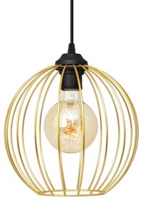 Lustră pe cablu MERCURE 1xE27/15W/230V auriu/negru