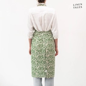 Șorț din in Evergreen Damask – Linen Tales
