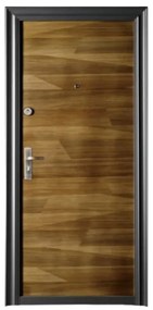 Usa metalica de exterior cu izolatie si vizor Novo Doors ND7004 , 2 yale,tabla 0,7 mm, balamale si clanta incluse, toc de 7 centimetri, pentru casa