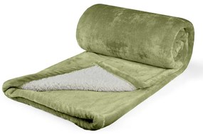 Pătură din microflanel cu imitație de mielușel