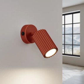 Spot de perete Sollux SL.1636 KARBON 1xGU10/10W/230V roșu