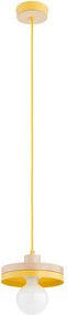 Pendul pe cablu LARSO 1xE27/15W/230V, galben/bej
