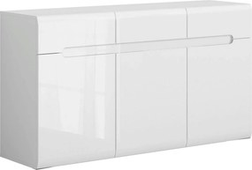Comoda AZTECA TRIO, alb, 150x41x84 cm