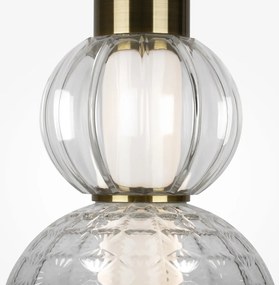 Pendul LED design modern Collar auriu, transparent, alb