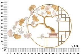 Decorațiune de perete din metal 91,5x63 cm Nippon – Mauro Ferretti