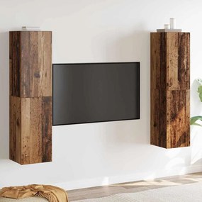 vidaXL Set comodă TV 4 pcs Lemn vechi 30.5 x 30 x 60 cm Lemn compozit