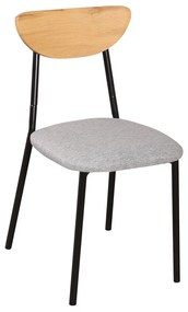 Set mobilier sufragerie Mimetizarse (stejar deschis + gri) (pentru 4 persoane). 1116413