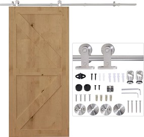 Pista pentru usa glisanta HOMCOM din otel cu kit de montare | Aosom RO