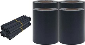 vidaXL Panouri intimitate grădină 4 buc. gri închis mat 35x0,19 m PVC