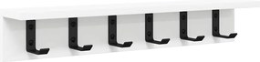 vidaXL Răcător de paltoane montat pe perete Alb 60 x 10,5 x 10,5 cm