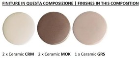 Lustra cu 5 pendule design italian realizat manual din ceramica BERIMBAU Mix