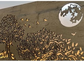 Li-Go 5042/DUB2 - Decorațiune LED de perete, 24 W, 230 V, 110 x 50 cm, stejar/trei stejari