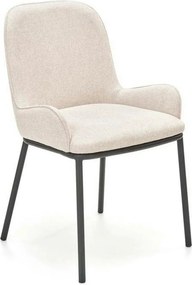 Scaun K481, alb/negru, stofa clasica/metal, 54x60x83 cm