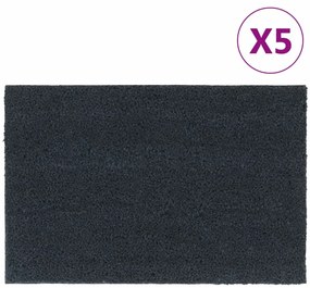 vidaXL Covoraș de ușă, 5 buc., Gri închis, 40x60 cm, fibre de cocos