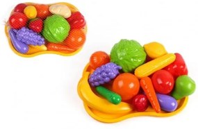 Fructe și legume  de plastic într-o plasă de 32x11x23 cm