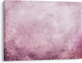 Tablou - Mandala pe zid roz (70x50 cm)