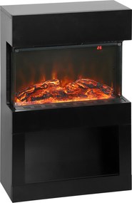 HOMCOM Șemineu electric cu efect de flacără colorată, 1000W/2000W și telecomandă | Aosom Romania