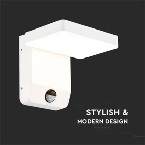 LED Aplica de perete exterior cu senzor LED/17W/230V 3000K albă
