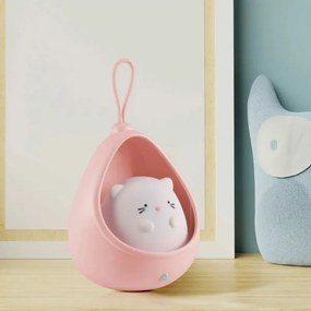 Corp de iluminat LED de orientare pentru cu senzor pentru copii KITTY LED/0,5W/5V USB roz