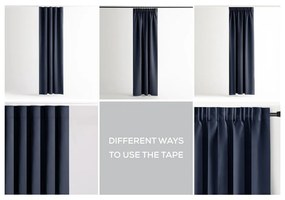 Draperie albastru-închis termoizolantă/dimout (semi-opacă) 140x270 cm Kierra – Restilo