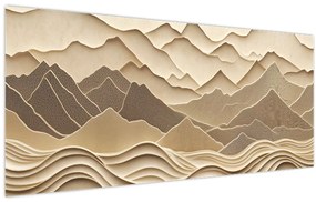 Tablou - Linii Montane 3D (120x50 cm)