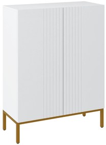 HOMCOM Dulap Îngust pentru Pantofi, Dulap Subțire pentru Depozitarea Pantofilor cu Rafturi Reglabile, 95x72x31.5 cm, Alb | Aosom Romania