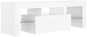 Comoda TV cu lumini LED, alb, 120x35x40 cm 1, Alb