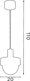 Pendul pe cablu CANAN 1xE27/15W/230V Ø 20 cm bej