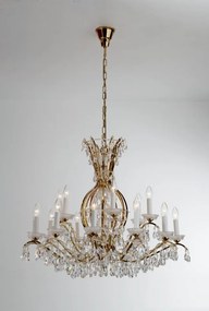 Candelabru XXL de lux cristal Scholer Hirohito 12+6L 24K gold plated