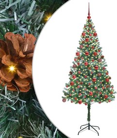 vidaXL Brad de Crăciun artificial cu 300 LED Verde 180 cm PVC și Oțel