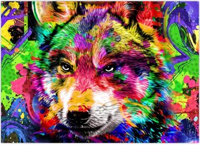 Tablou - Lupul cu graffiti (70x50 cm)