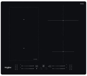 Plita vitroceramica incorporabila Whirlpool WL S7960 NE, 7200W, 4 zone, 18 trepte, FlexiCook, Timer, Inductie, Negru