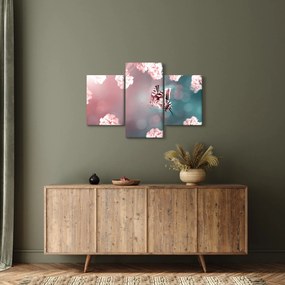 Tablou - Fluture între flori (90x60 cm)