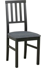 Scaun AREN, gri grafit/negru, stofa clasica/lemn, 43x50x92 cm
