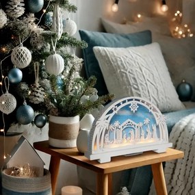 Decorațiune LED de Crăciun Brilagi LED/2xAA Scena Nașterii